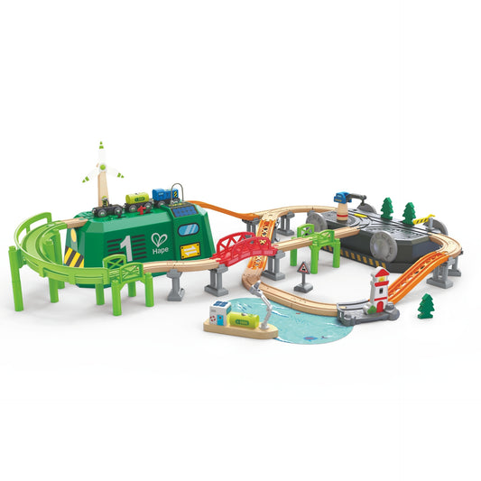Jucarie din lemn - Tren in cutie tip locomotiva