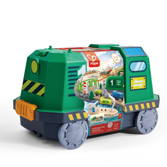 Jucarie din lemn - Tren in cutie tip locomotiva