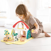 Jucarie din lemn - Geanta cu animale de la Ferma
