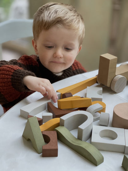 Jucarie din lemn - Blocuri puzzle