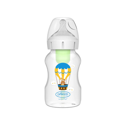 Biberon Anti-Colici cu Gat Larg "Options Plus" Design,  PP , 330 ml. cu tetina nivel 2 (3-6 luni)