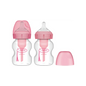 Pachet biberoane Anti-colici cu Gat Larg PP,150 ml. "Options Plus", ROZ (2 pack)