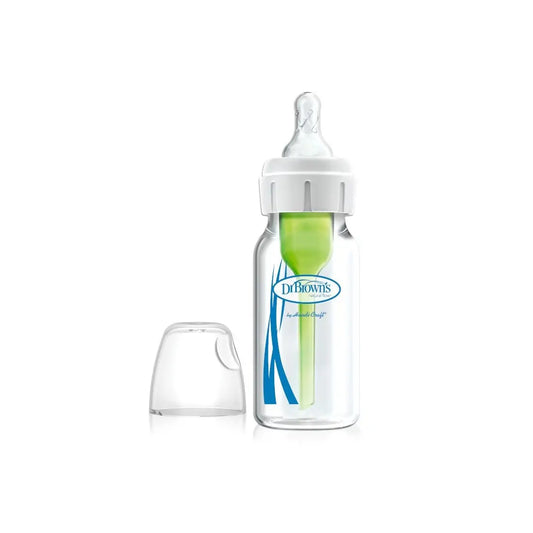 Biberon Anti-Colici din sticla cu Gat Ingust „Options +”�  120 ml.