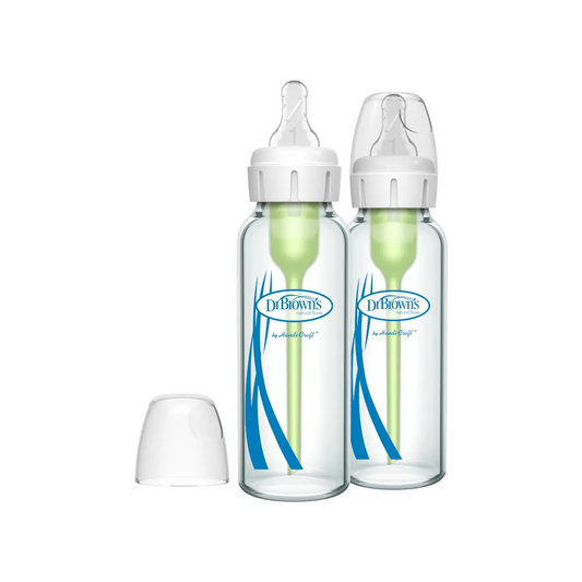 Pachet biberoane Anti-Colici din sticla cu Gat Ingust â€žOptions +â€ï¿½  250 ml. (2pack)