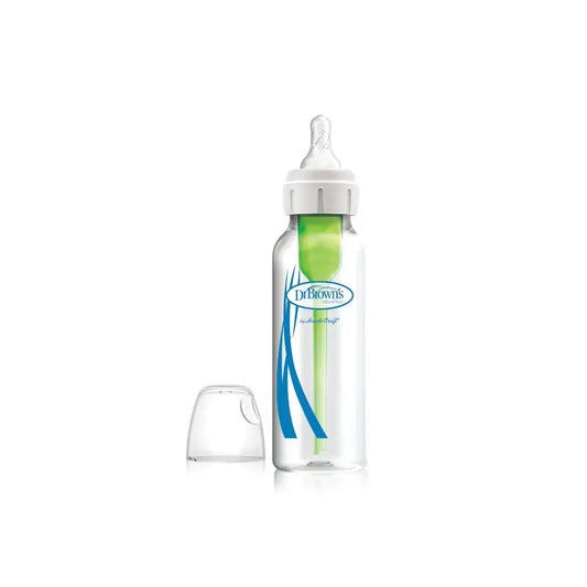 Biberon Anti-Colici din sticla cu Gat Ingust „Options +”�  250 ml.