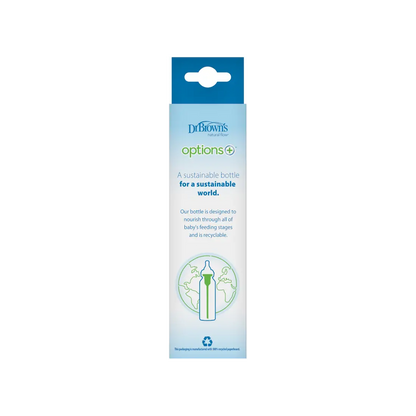Biberon din plastic Anti-Colici cu Gat Ingust, 120 ml. "Options +"