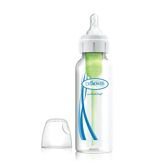 Biberon din plastic Anti-Colici cu Gat Ingust, 250 ml. "Options + "