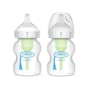 Pachet biberoane din plastic, Anti-Colici cu Gat Larg, 150 ml. 