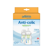 Pachet biberoane din plastic, Anti-Colici cu Gat Larg, 150 ml. 