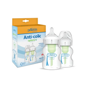 Pachet biberoane din plastic, Anti-Colici cu Gat Larg, 150 ml. 