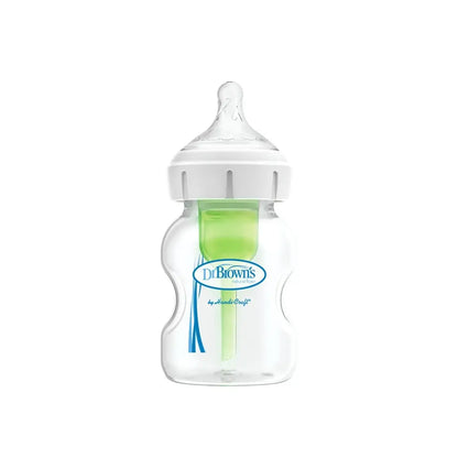 Biberon din plastic, Anti-Colici cu Gat Larg, 150 ml. "Options Plus", cu tetina nivel 1 (0-3 luni)