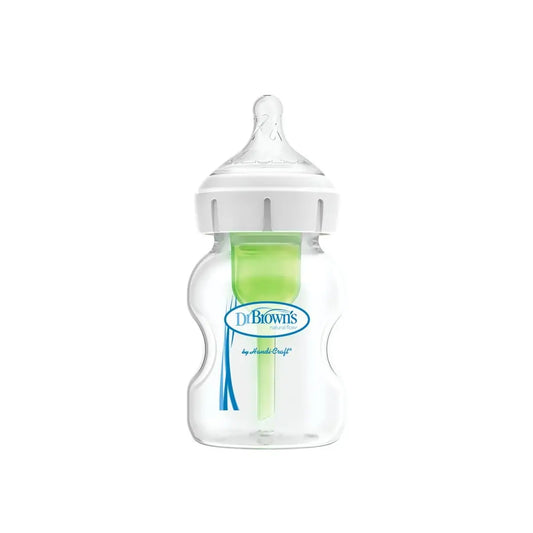 Biberon din plastic, Anti-Colici cu Gat Larg, 150 ml. "Options Plus", cu tetina nivel 1 (0-3 luni)