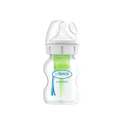 Biberon din plastic, Anti-Colici cu Gat Larg, 150 ml. "Options Plus", cu tetina nivel 1 (0-3 luni)