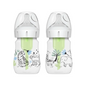 Biberon Anti-Colici cu Gat Larg PP, 150 ml. "Options Plus" design baieti (BPA free) (2 pack)