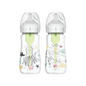 Biberon Anti-Colici cu Gat Larg PP, 270 ml. "Options Plus" design fetite (BPA free) (2 pack)