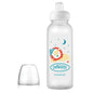 Biberon din plastic cu Gat Ingust, 250 ml., cu cioc ptr. inghitituri mici, Design Leu (BPA Free)