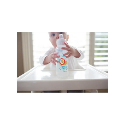 Biberon din plastic cu Gat Ingust, 250 ml., cu cioc ptr. inghitituri mici, Design Leu (BPA Free)