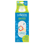 Biberon din plastic cu Gat Ingust, 250 ml., cu cioc ptr. inghitituri mici, Design Leu (BPA Free)