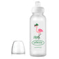 Biberon din plastic Gat Ingust, 250ml., cu cioc ptr. inghitituri mici, Design Flamingo (BPA Free)