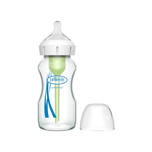 Biberon Anti-Colici cu Gat Larg ”Options Plus” � din sticla 270 ml.