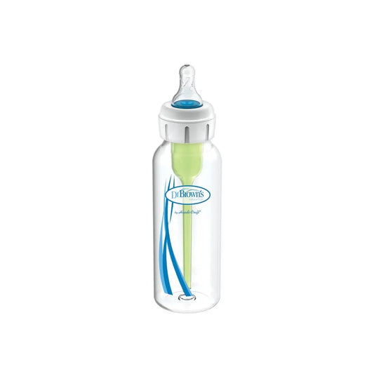 Biberon din plastic cu Gat Ingust de 250 ml. cu Sistem Special de Hranire