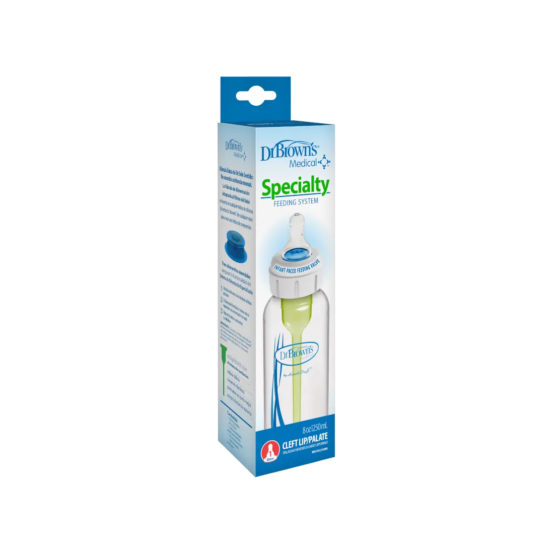 Biberon din plastic cu Gat Ingust de 250 ml. cu Sistem Special de Hranire