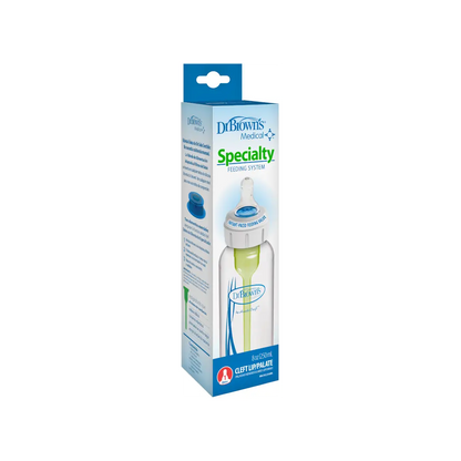 Biberon din plastic cu Gat Ingust de 250 ml. cu Sistem Special de Hranire