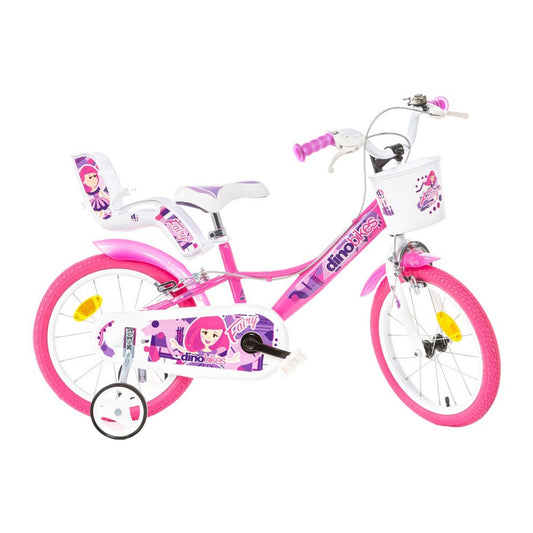 Bicicleta copii Dino Bikes 16' Fairy roz