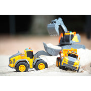Buldozer Dickie Toys Volvo Wheel Loader 23 cm cu lumini si sunete