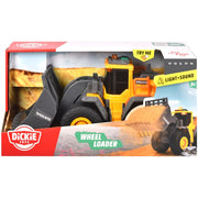 Buldozer Dickie Toys Volvo Wheel Loader 23 cm cu lumini si sunete