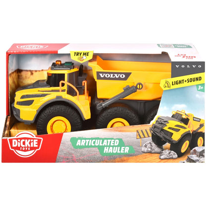 Camion basculant Dickie Toys Volvo Articulated Hauler 23 cm cu lumini si sunete