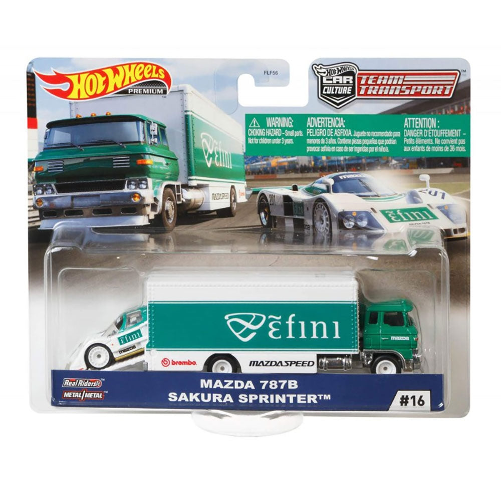 Camion Hot Wheels by Mattel Car Culture Sakura Sprinter cu masina Mazda 787B
