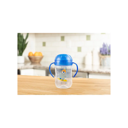 Canita cu cioc moale si manere, 270 ml, 9 luni+, albastra