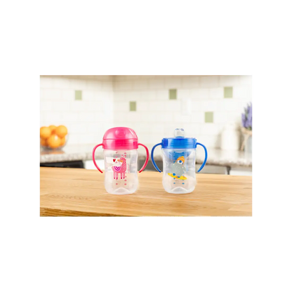 Canita cu cioc moale si manere, 270 ml, 9 luni+, roz