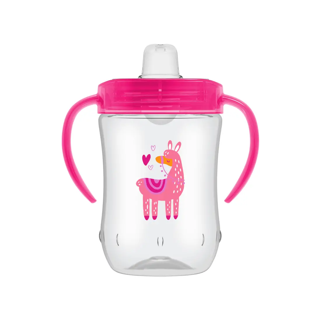 Canita cu cioc moale si manere, 270 ml, 9 luni+, roz