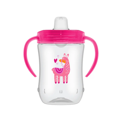 Canita cu cioc moale si manere, 270 ml, 9 luni+, roz