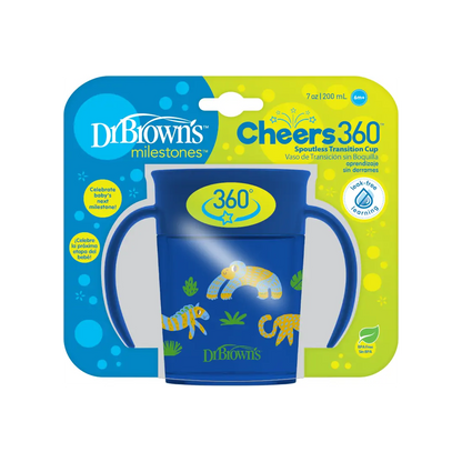 Canita cu manere, Cheers 360, 200 ml. Albastru Design, BPA Free