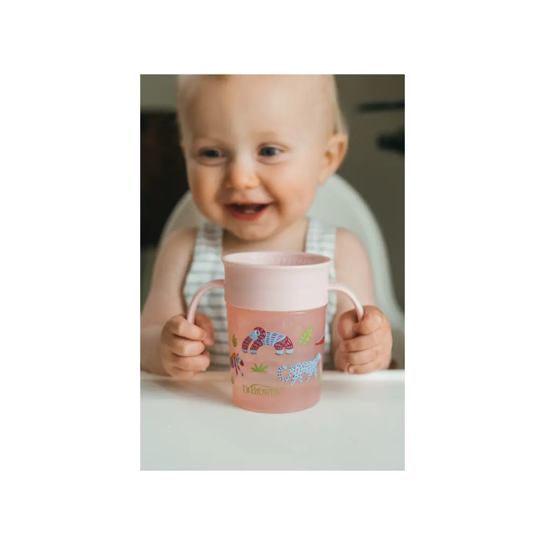 Canita cu manere, Cheers 360, 200 ml. Roz Design, BPA Free