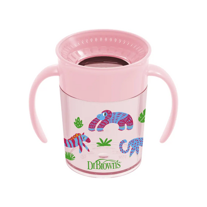 Canita cu manere, Cheers 360, 200 ml. Roz Design, BPA Free