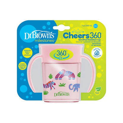 Canita cu manere, Cheers 360, 200 ml. Roz Design, BPA Free