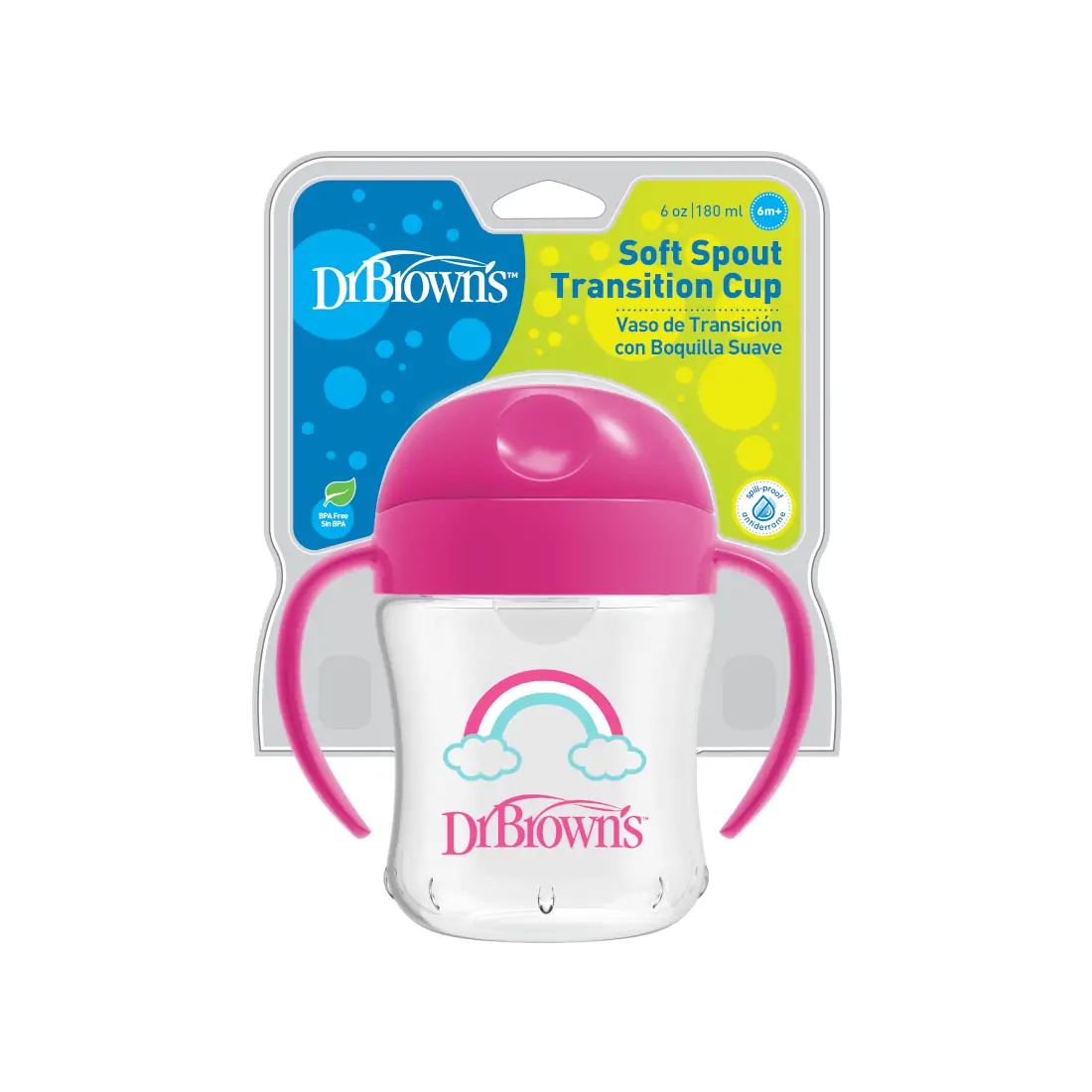 Canita tranzitie cu cioc moale si manere, 180 ml. (culori asortate)