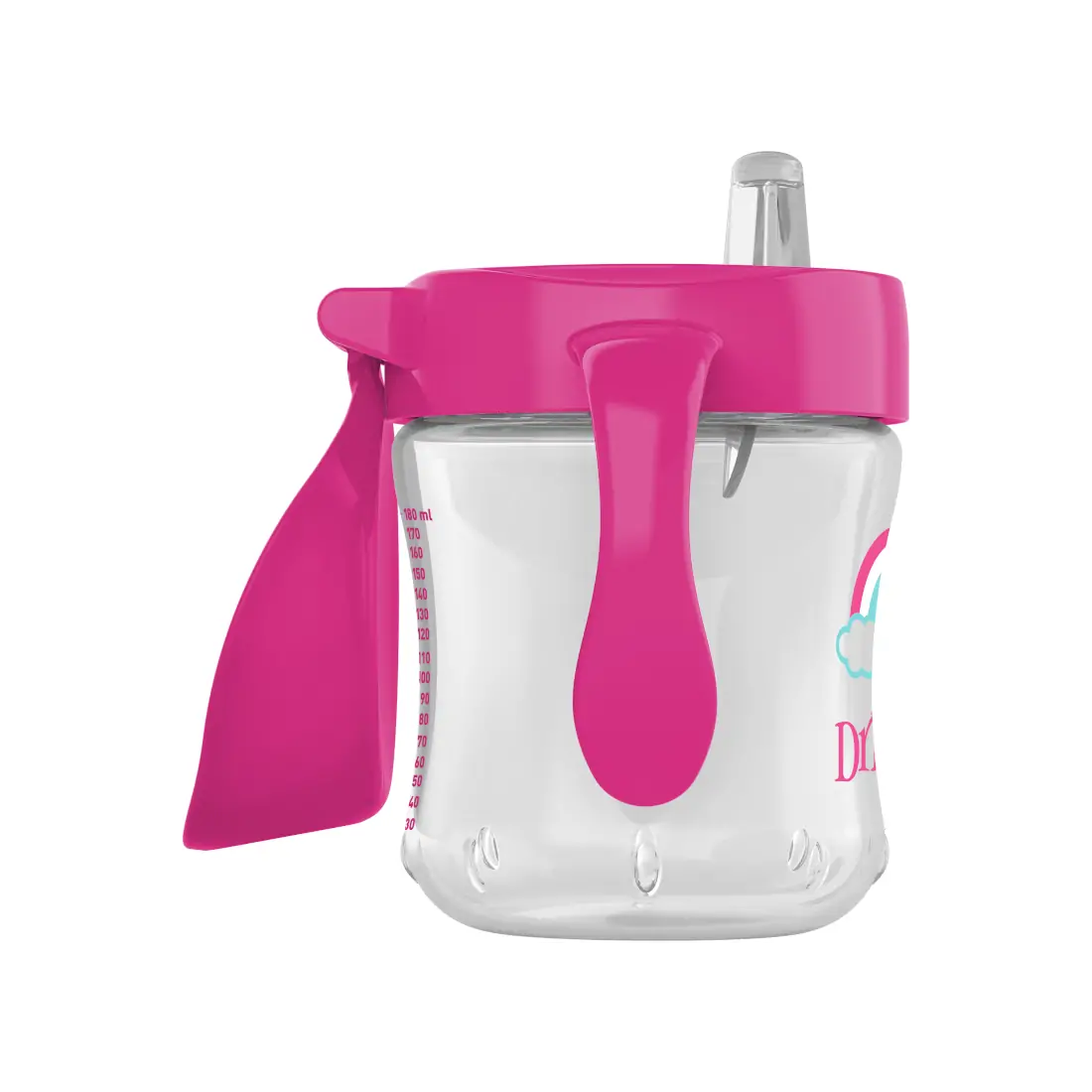 Canita tranzitie cu cioc moale si manere, 180 ml. (culori asortate)