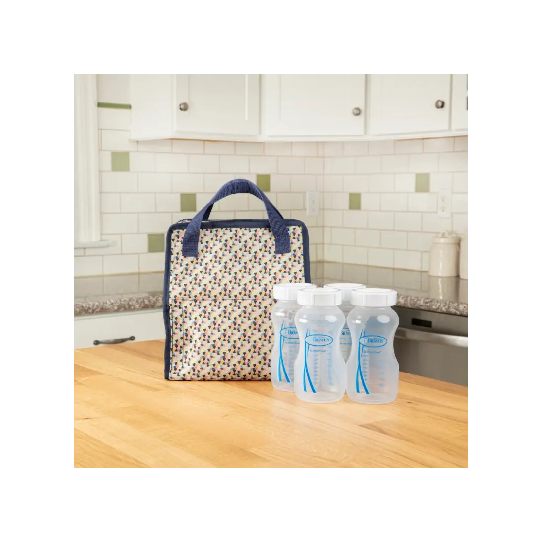 Capace calatorie pentru  Biberoane cu Gat Larg (2 pack)