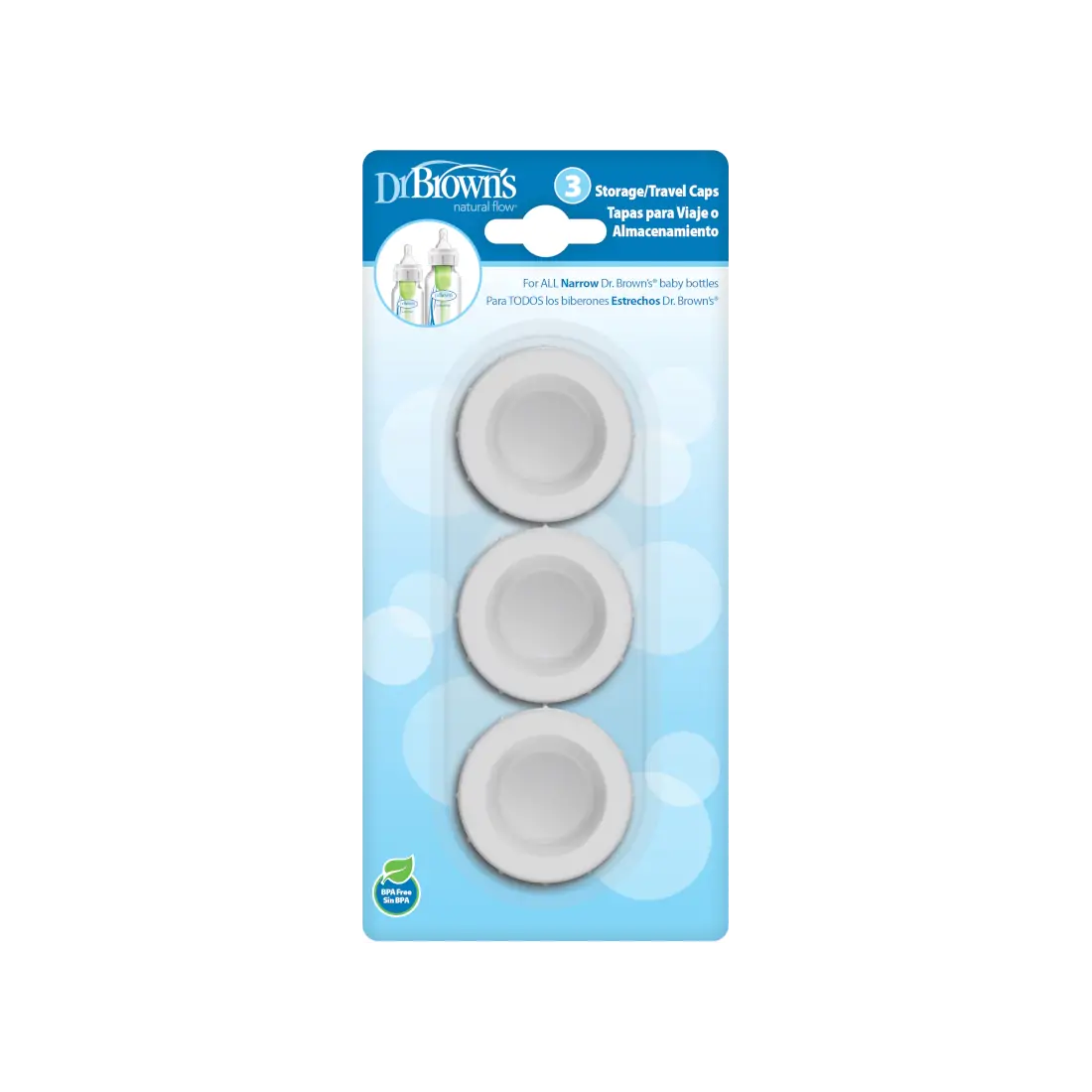 Capace calatorie pentru biberoane Gat Ingust (3 pack)