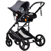 Carucior Chipolino Amore 3 in 1 cloud grey, cu scaun auto i-Size, 0–22 kg