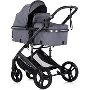 Carucior Chipolino Amore 3 in 1 cloud grey, cu scaun auto i-Size, 0–22 kg