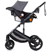 Carucior Chipolino Amore 3 in 1 cloud grey, cu scaun auto i-Size, 0–22 kg