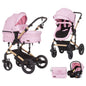 Carucior Chipolino Camea 3 in 1 rose water
