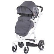Carucior Chipolino Electra 3 in 1 silver cu cadru alb