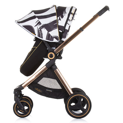 Carucior Chipolino Elite 3 in 1 black white